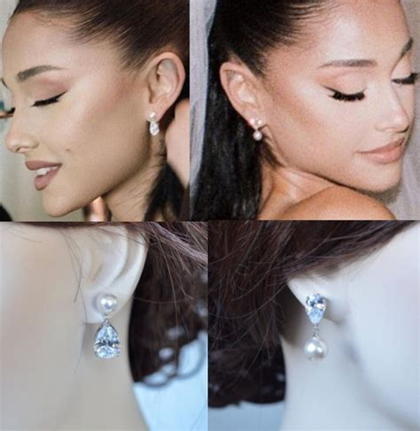 ariana grande chanel earrings|Ariana Grande pearl earrings.